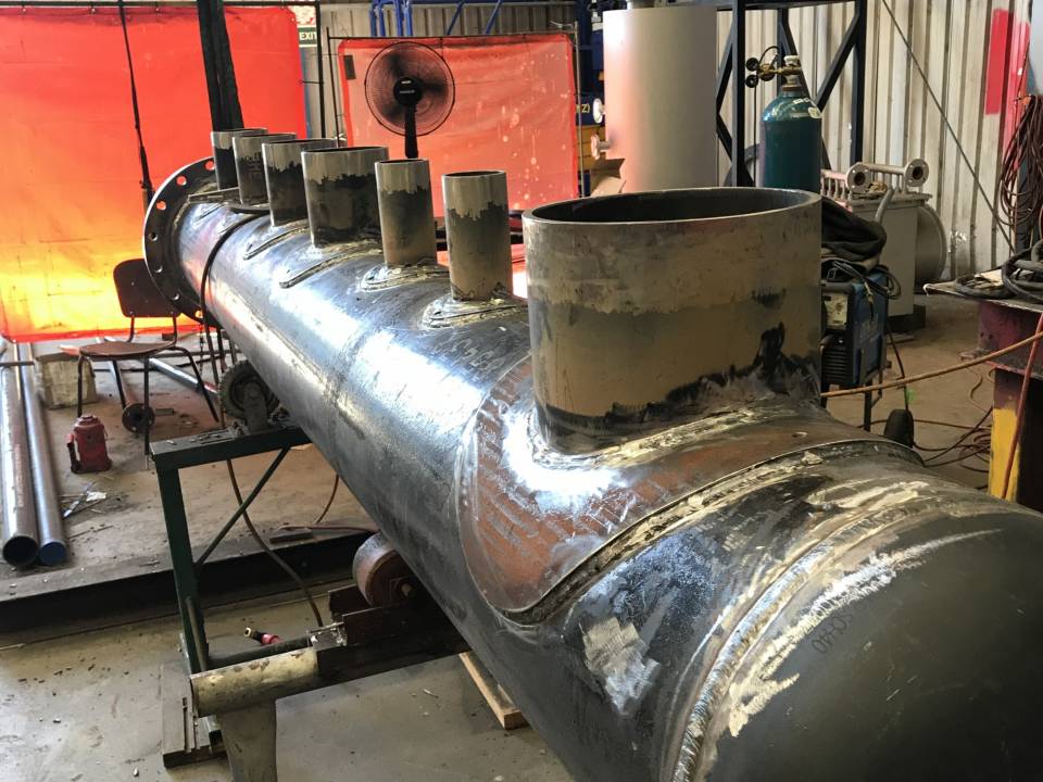 Welding Steam Pipes to Steam Header