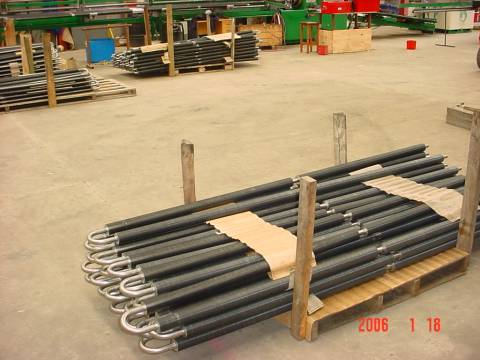 Stacked Fin Tubing That Has Been Bent Ready For The Next Stage Of Production